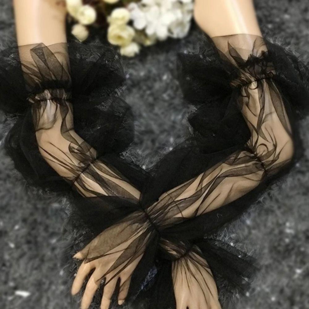 Bubble Sleeves Bubble Sleeves Lace Mesh Party Sleeves Decor  Wedding Dress Accessories