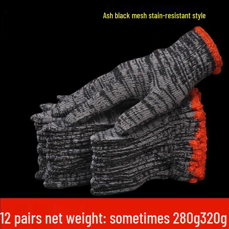

Anti-Slip Cotton Linen Work Gloves
