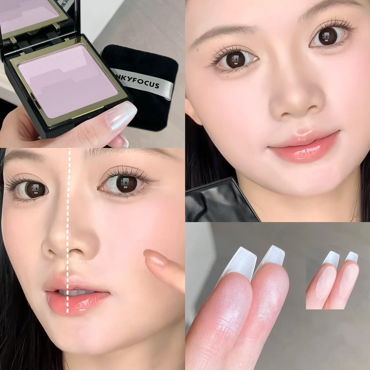 PINKYFOCUS Shimmering Long-Lasting Setting Powder: Pore Refining, Oil Control, No Caking. 10g