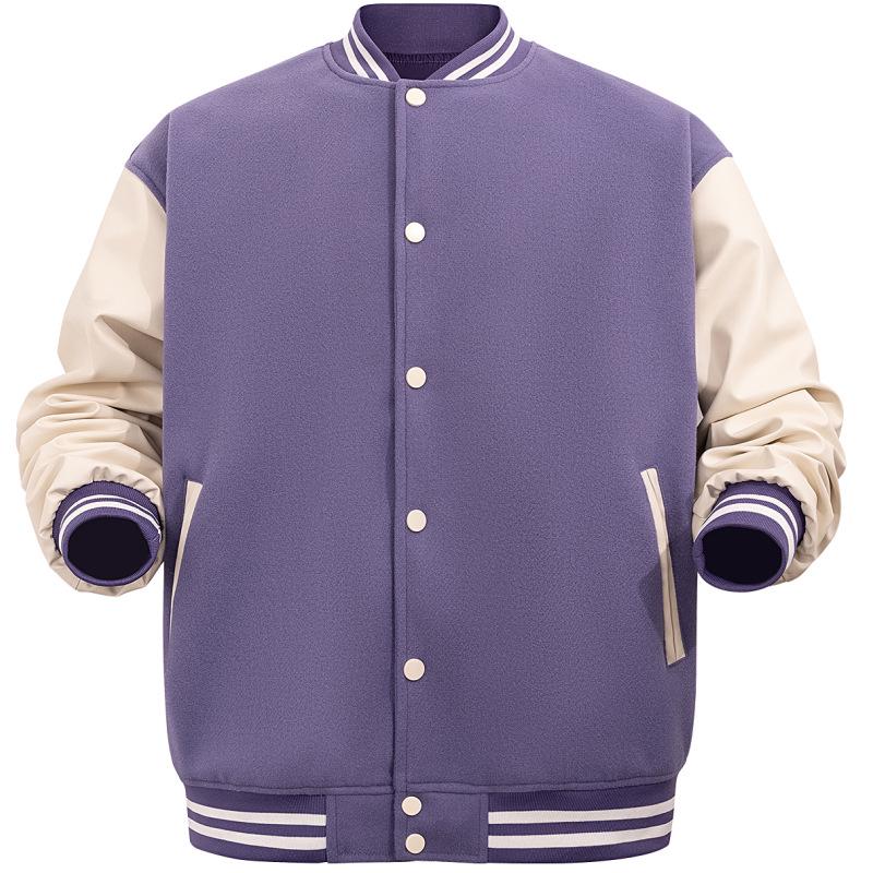 

Мужская повседневная спортивная куртка с воротником-бейсболкой 2024 года Large фиолетовый