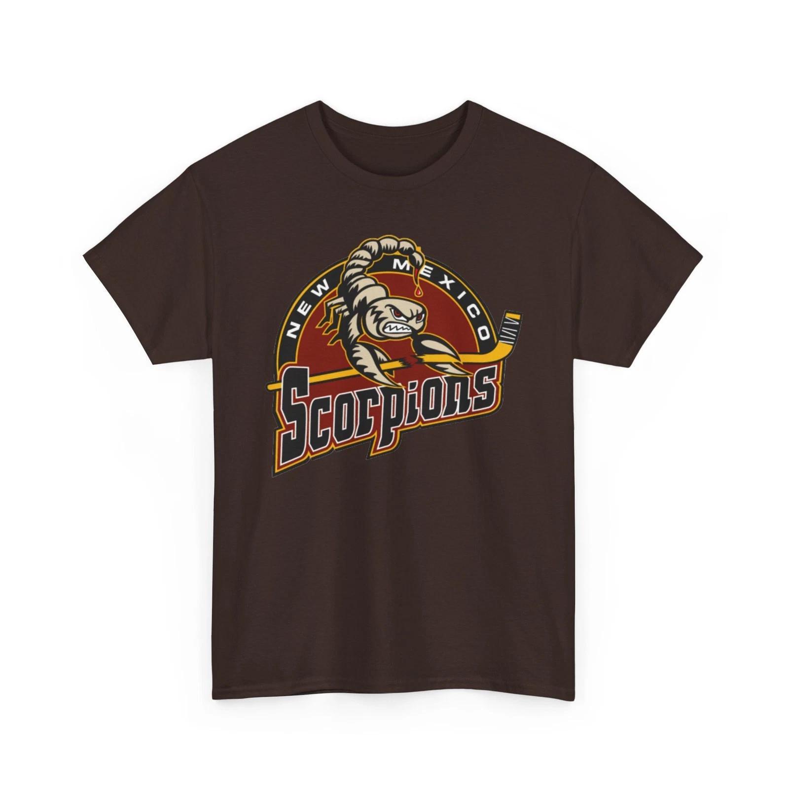 Defunct Hockey Team New Mexico Scorpions Printed T shirt 4XL