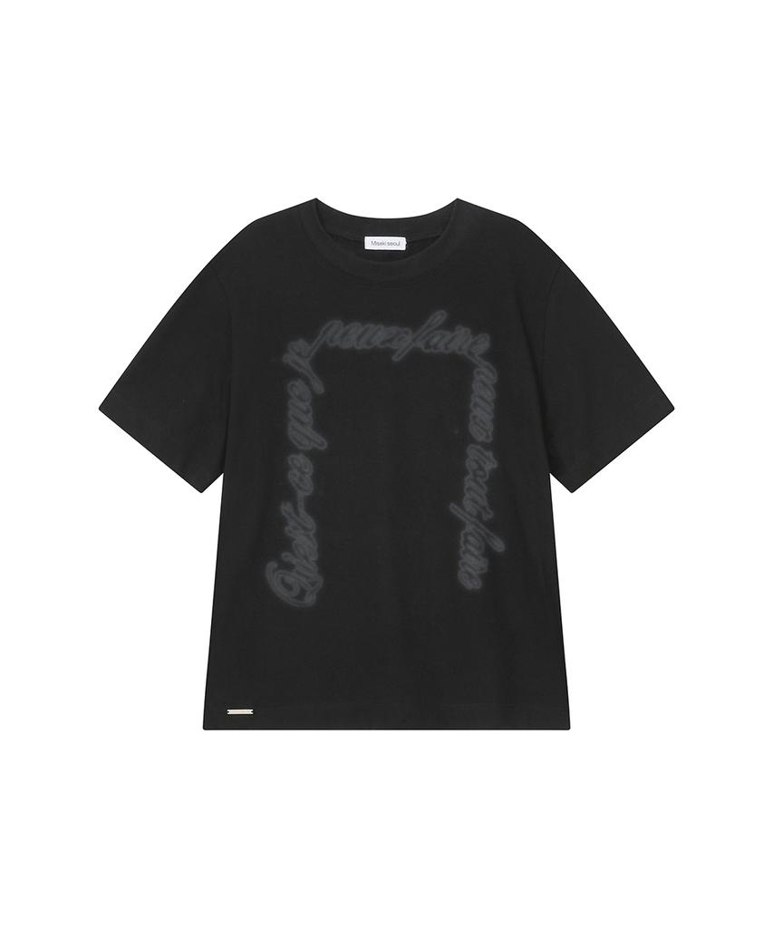 MISEKI SEOUL Chicano Lettering Short Sleeve Black
