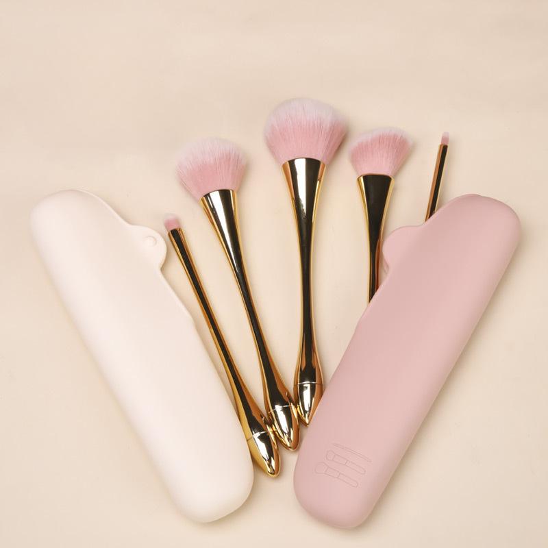 

Сумка для хранения кистей для макияжа Портативная дорожная косметичка Красивая силиконовая сумка для кистей для макияжа