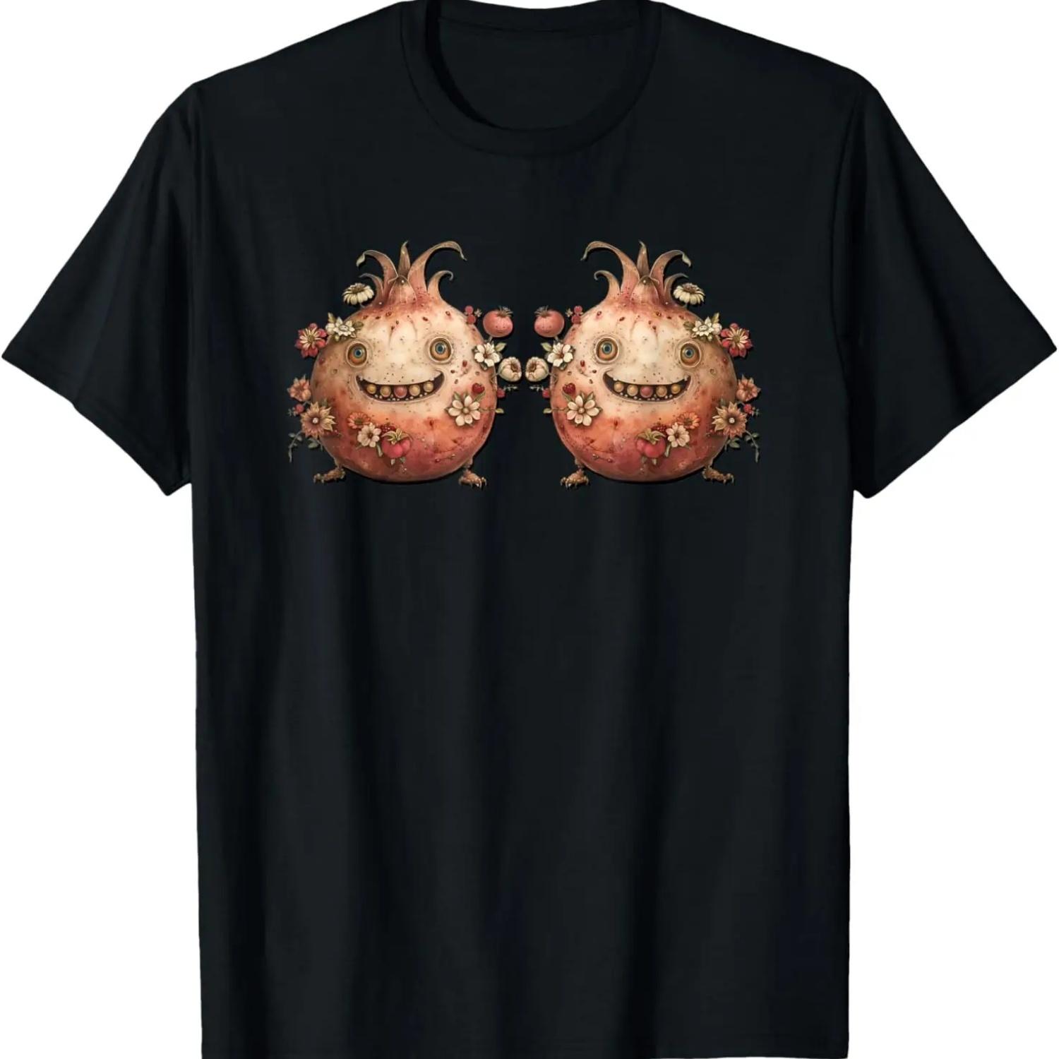 Retro Pomegranate T-Shirt S чёрный