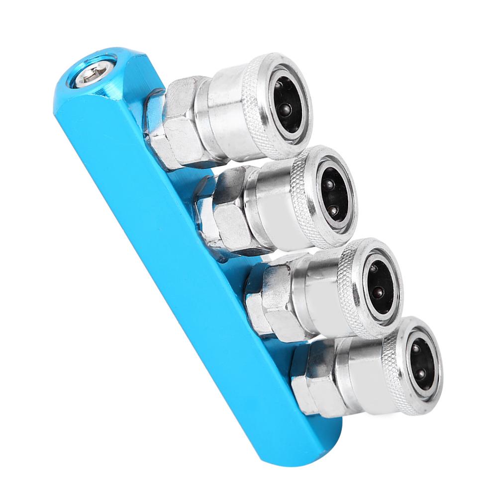 Air Compressor Quick Connector Manifold Fitting Pneumatic C‑Type Fast Coupler Aluminum Alloy
