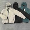 Giacca imbottita da uomo con cappuccio in cotone spesso, vestibilità ampia, calda per l'inverno, abbigliamento casual giovanile
