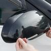 For Kia Seltos 2019 2020 2025 ABS Carbon Fiber Chrome Silver Look Car Body Door Side Mirror Cover Trim Rear View Cap Sticker
