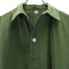 SWEDENISH ARMY 70s vintage Long sleeve half button shirt khaki Men's Used
