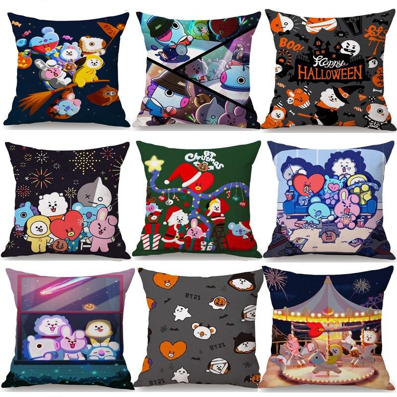 Satın alın Cartoon Pillow Cover Rabbit Sheep Print 45x45cm Decorative