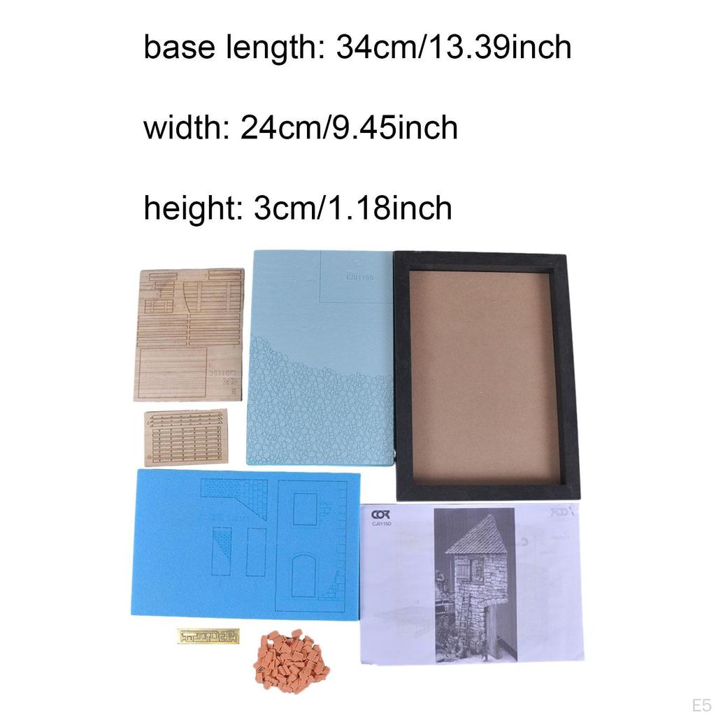 1/35 Building Model Kit Architecture DIY Unfinished Ornament Scenery Layout