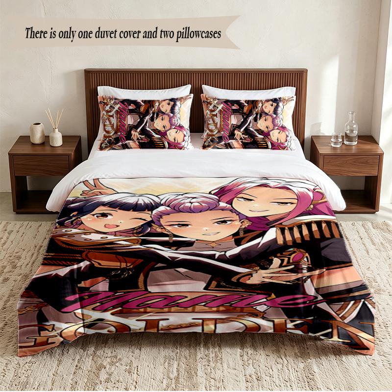 HUNTRIX Personalisierte Individuelle Name 3-teiliges Bettwäsche-Set Weiches Bettbezug-Set Für Schlafzimmer Heimdekoration