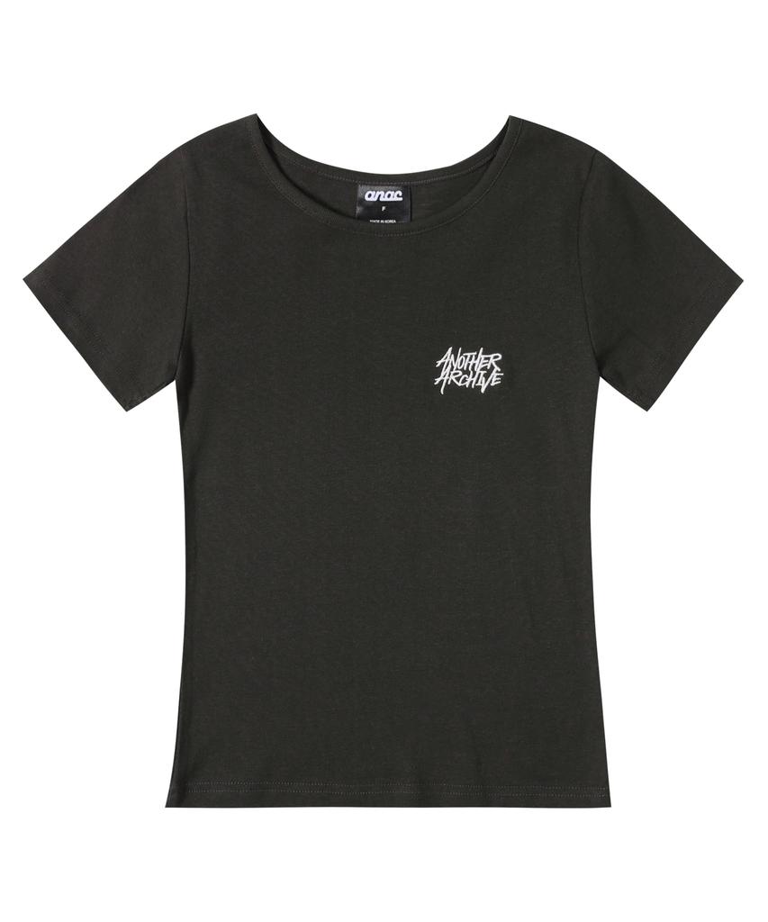 ANOTHER ARCHIVE Women'S Perfect Slim Logo Short Sleeve T-Shirt_Black