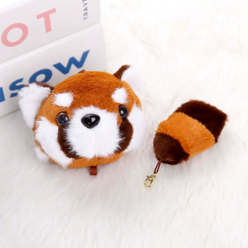 Cute Raccoon Plush Toy With Pp Cotton Filling For Backpack Decor