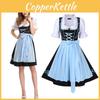 Elegant Women Traditional Floral Dirndl Dress Set For Oktoberfest Celebrations
