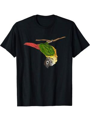 Green Cheek Conure Parrot BiQIAN Conure T-Shirt,100% Pure Cotton Short Sleeved Unisex T-Shirt
