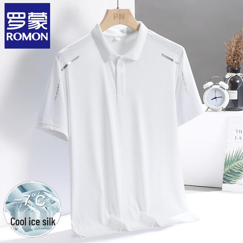 Luomeng Men s Ice Silk Quick-Dry Round Neck T-shirt L