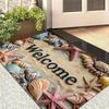 Colorful Tones, Beach, Shell Elements, Soft and Warm Non-slip Pad Area Carpet