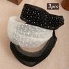2Pcs/3Pcs Women'S Elegant Starry Imitation Rhinestone Mesh Wide Headband, Suitable For Women To Secure High-Volume Hair, For Birthday Parties