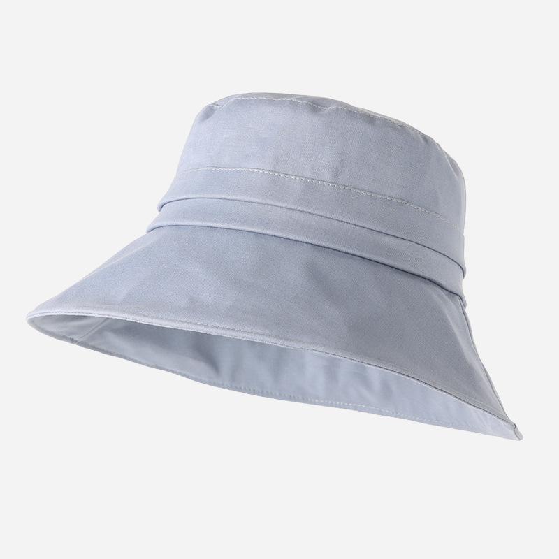 Summer Wide Brim Adjustable Bucket Hat Cotton UV Protection Fisherman Cap Unisex Adult Solid Colors Casual Spring Bob Panama Hat