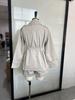 2025 Autumn/Winter Women's Elegant V-neck Tie-up Trench Coat Set