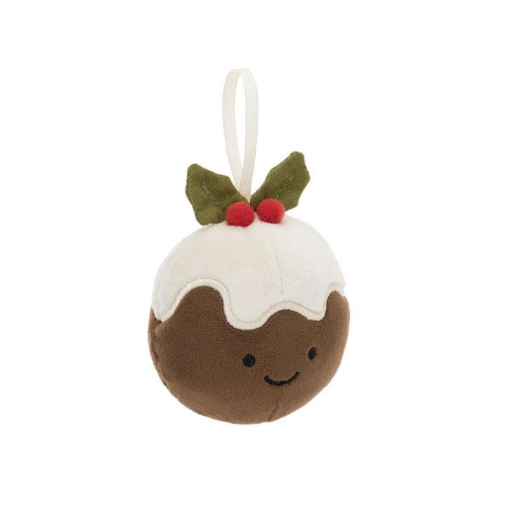 

JELLYCAT Christmas Collection Food Pudding Ornament Companion and Soothing Doll Plush Doll 10cm Tall