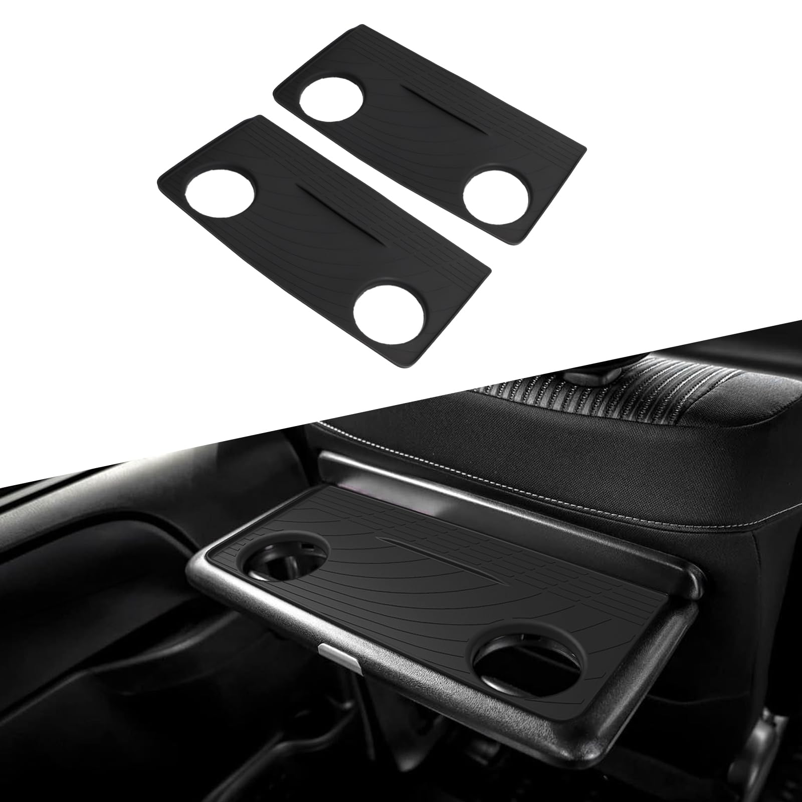 

ZUNDUO Toyota 80 Series and Late Seat Back Mats for Driver and Passenger Compatible with 80 Series 2014 Protective Covers for Personal and Silicone чёрный