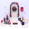 Mini Tree Fairy Toy House Wreath Miniature Elf Door Craft Gift DollHouse Elf Kit  Christmas Decor