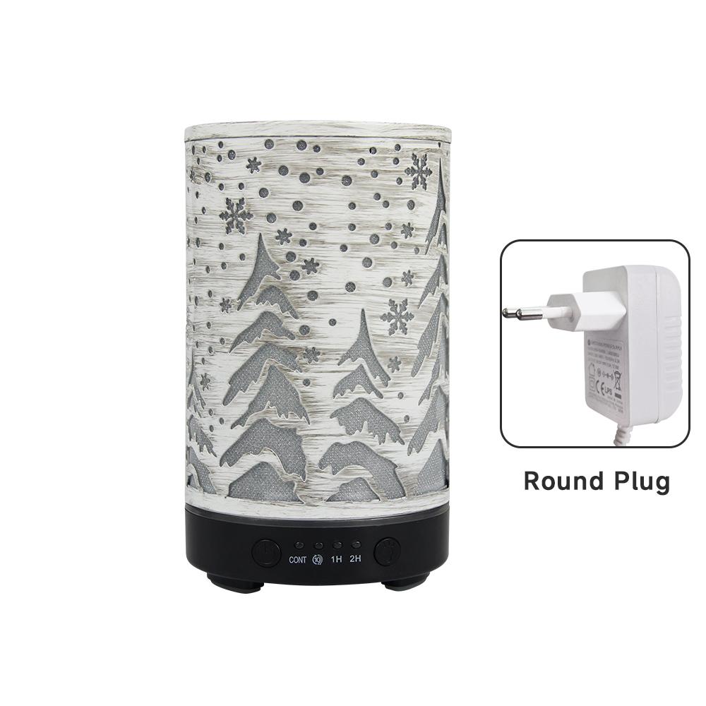 Ultrasonic Air Humidifier 100ml Timing Function Aroma Diffuser Hollowed-out Tree Humidifier Room Scent Diffuser with LED Lights