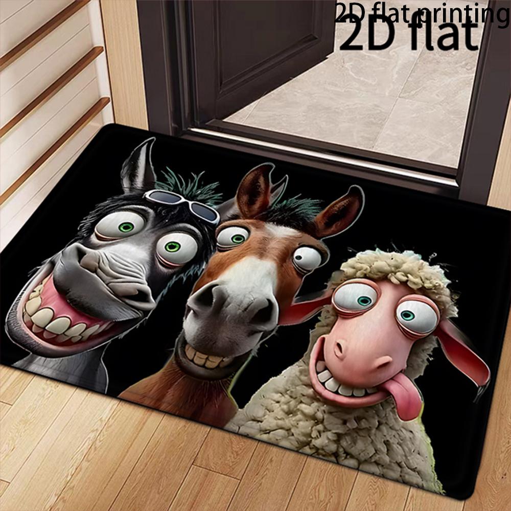 

2D FLAT/1pc Printed Welcome Door Mats,Suitable for indoor and outdoor doorways, door mats for decoration. 40cm x 60cm