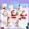 Adorable Resin Snowman And Santa Figurines For Diy Miniature Christmas Scenes