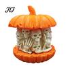 Skull Pumpkin Desktop Decoration 3D Printed Figurine, Gothic Skeleton Statue, Horror Decor Creepy Ornament for Home Office Holiday Party Caving