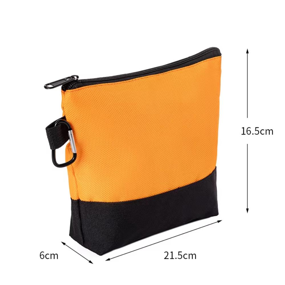 Multi-Size Tool Storage Bag Durable Nylon Zipper Pouch for Hand Tools Hardware Organizer with Carabiner