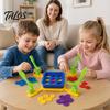 Multiplayer Slide Chip Spielbrettspiel, Münzschiebetischplatte mit 4 Werfern, Lernarm, Interaktiver Kampf für den Familienabend, Party-Spielzeug