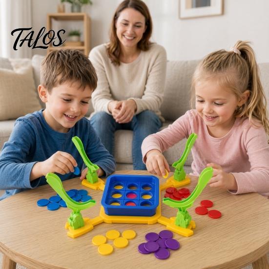 Multiplayer Slide Chip Spielbrettspiel, Münzschiebetischplatte mit 4 Werfern, Lernarm, Interaktiver Kampf für den Familienabend, Party-Spielzeug
