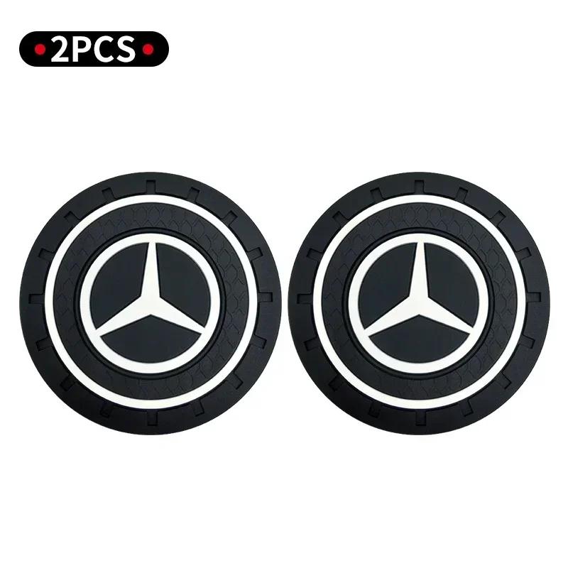 

Автомобильный коврик для подстаканника, автомобильная подставка, противоскользящая накладка, аксессуары для Mercedes Benz AMG GLE GLS CLS GLC CLA GLA GLK ML C197 R231 W167