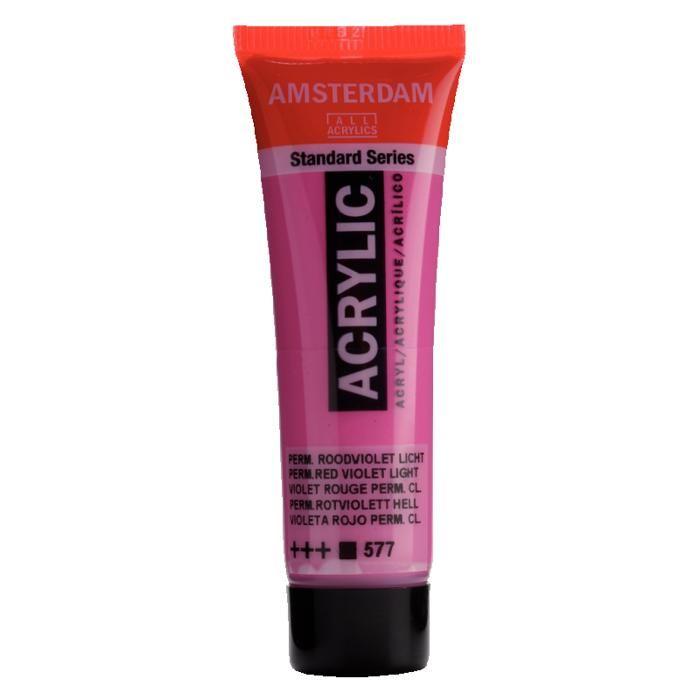 Peinture acrylique - Amsterdam - Standard - 20 Ml - Viola Permanente Rossastro Chiaro - Mixte
