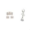 Dollhouse Couch And Ballerina Figurine Pretend Play Toy Ornaments Creative Modern Dancing Girl Art