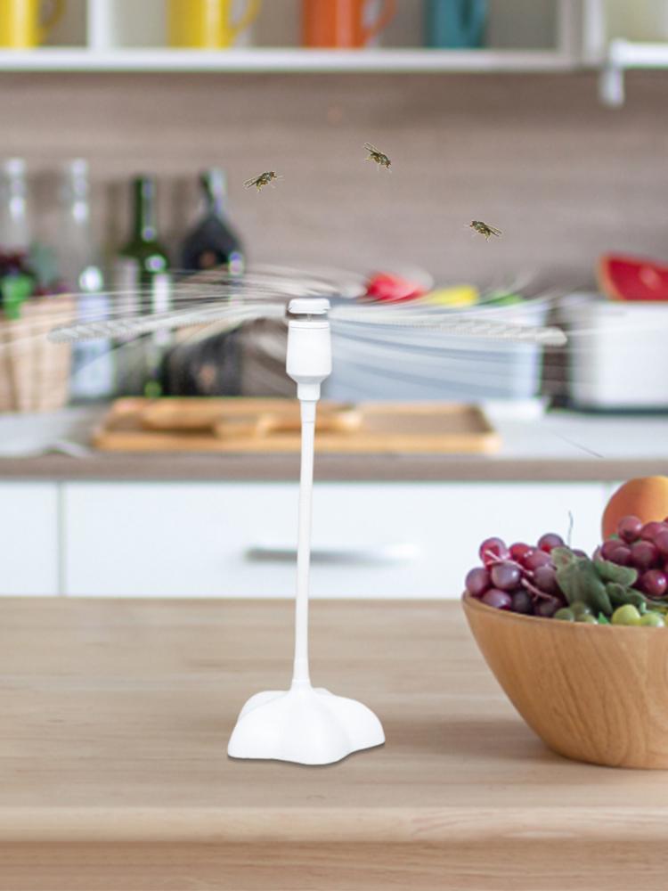 Automatic Pest Control Fan Portable Pest Control Table Fan Blade Keep Flies Away Battery Powered Bugs Repellent Food Protector