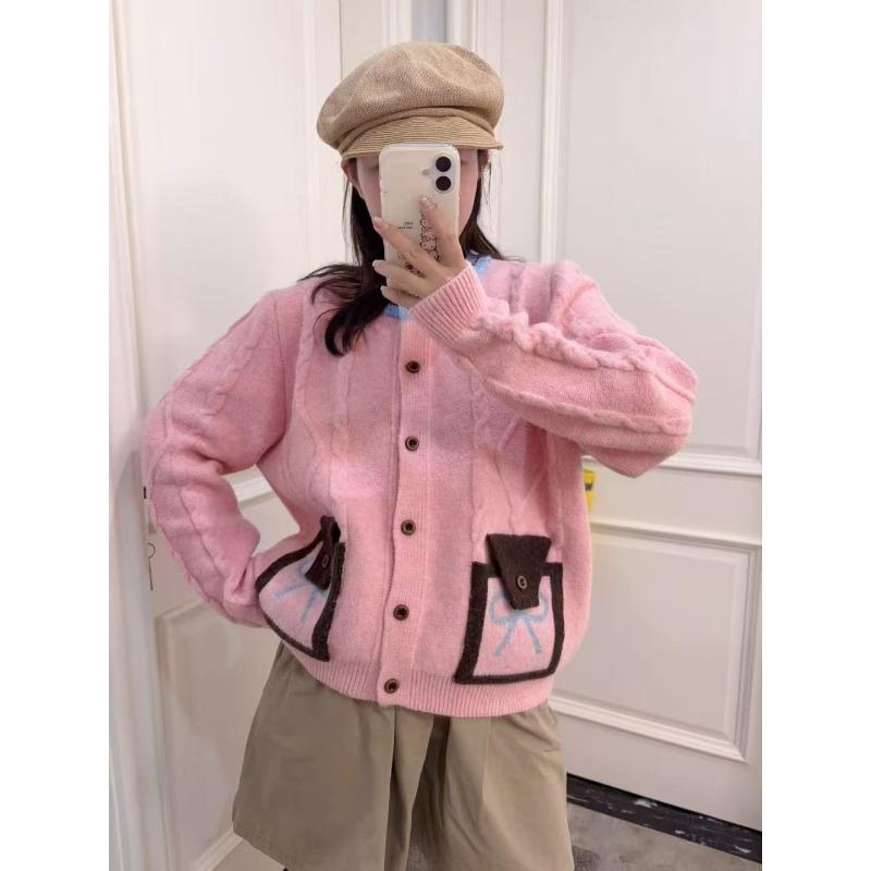 

Твистовый свитер-жакет женская одежда осень и зима новый ретро мягкий восковой ленивый ветер вязаный кардиган топ женский One size