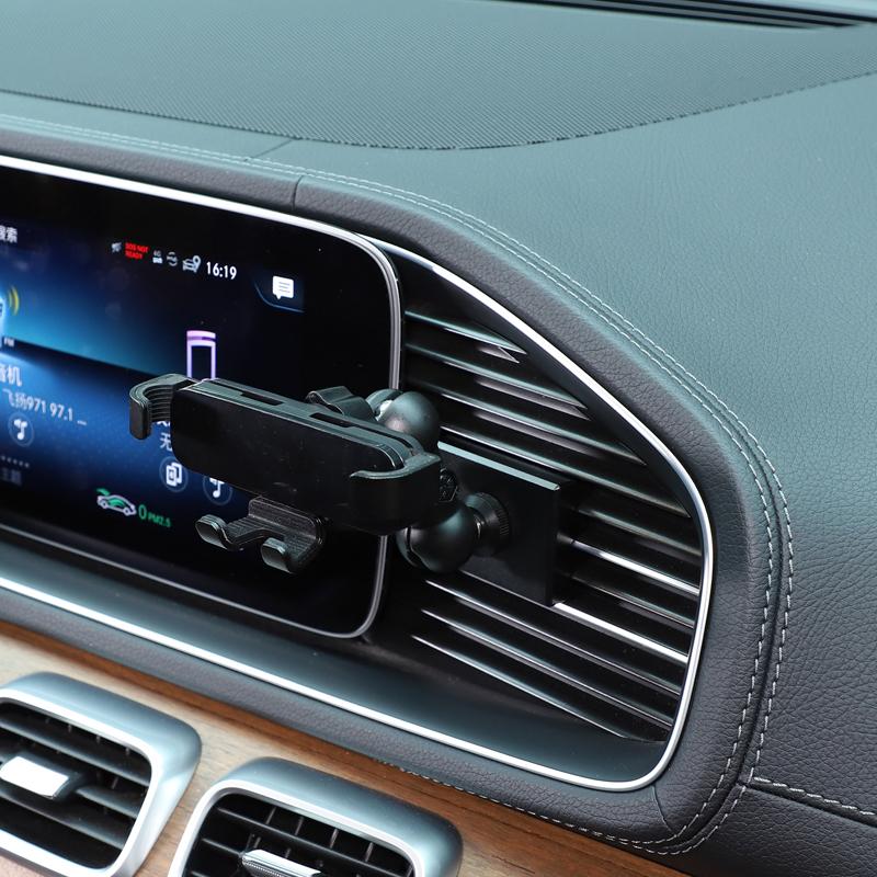 For Mercedes-Benz GLE GLS W167 X167 2020-2023 Aluminum Alloy Car Navigation Screen Right Side GPS Navigation Mobile Phone Holder