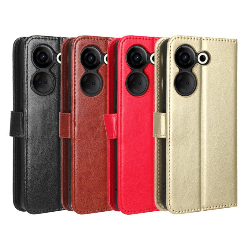 Flip Cover für Tecno Camon 20 4G/Camon 20 Pro 4G/Camon 20 Pro 5G PU-Leder Handyhülle Vollständiger Körperschutz Case