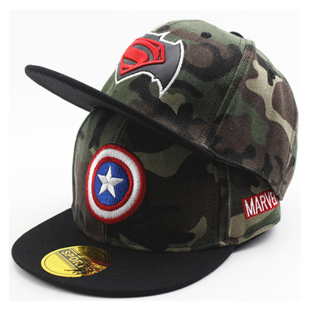 Kids Boys Girls Cartoon Embroidery Camouflage Adjustable Hip Hop Baseball Cap
