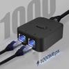 2-Port 1000Mbps Gigabit Netzwerk Switch RJ45 Switch Netzwerk Splitter Kabel Extender Selector Power Kostenloser 2 Weg adapter Stecker