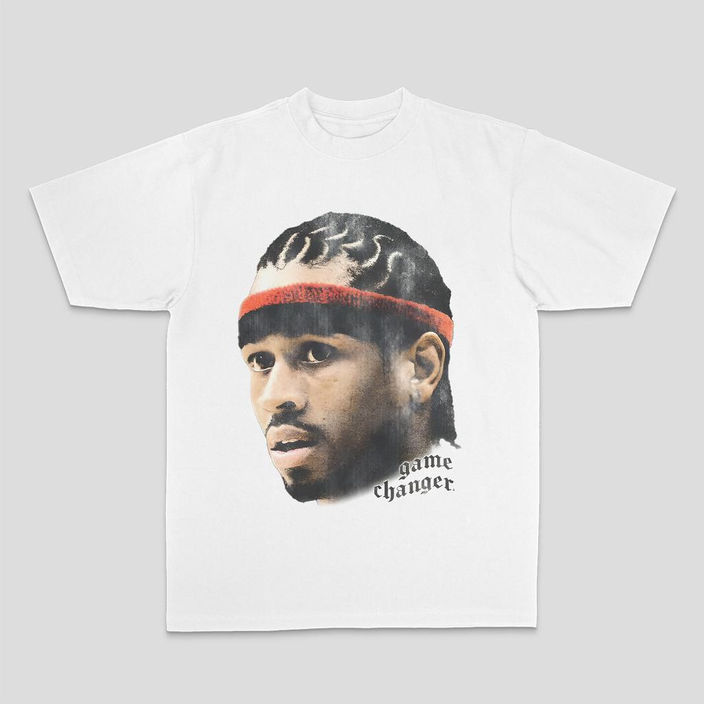 Top Allen Iverson American Heavyduty Cotton Graphic Printed Summer Shortsleeved Tshirt Unisex Style Both Of Unisex And Unisex