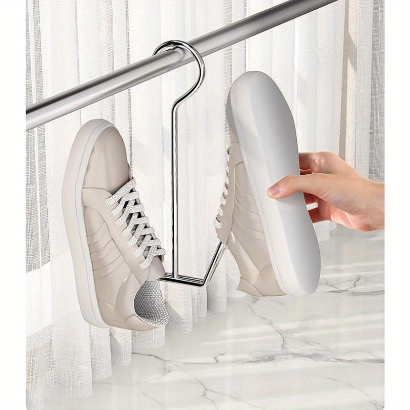 3pcs Stainless Steel U Shaped Shoe Drying Rack Windproof,Quick Dry,Space Saving Wall Mounted Hooks for Outdoor/Indoor Use,Vertical Drying Ventilation,