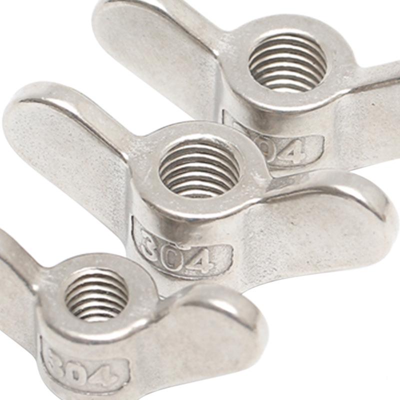 Hand-Tightened 304 Stainless Steel Butterfly Nut (M4-M12)