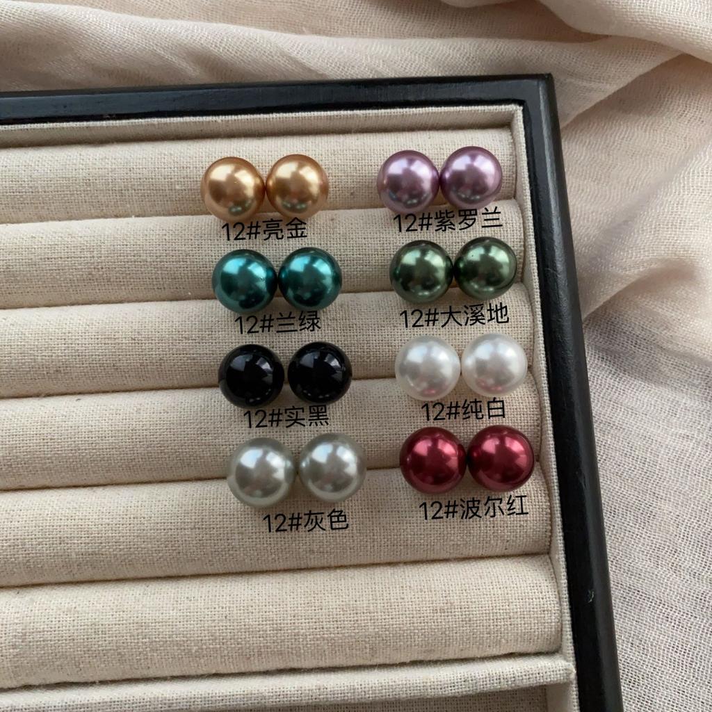 Simple And Sweet Atmosphere Pearl Multi-Color Stud Earrings, Advanced Not Monotonous And Versatile, Simple And Generous Light Luxury Earrings