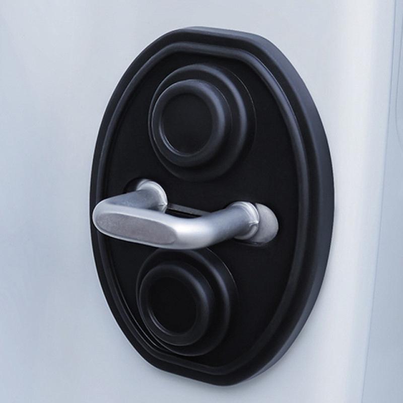4PCS Silicone Car Door Latch Guard Cover Universal Upgrade Car Door Lock Protector Noise Reduction