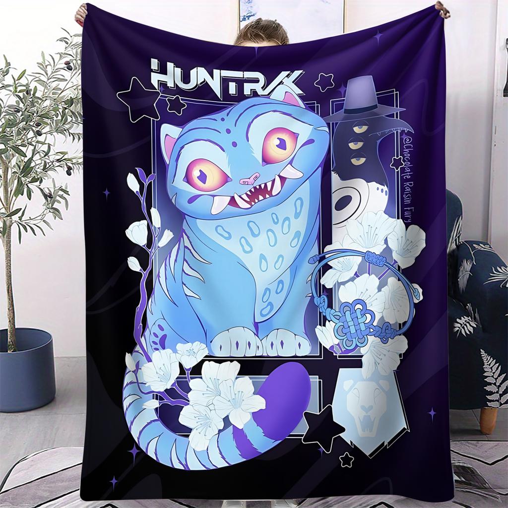 K-Pop Demon Hunters Blanket Hot Rumi Mira Zoey Fan Gifts Blanket Soft Fluffy Flannel Throw for Home Sofa Camping Travel Office