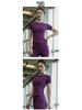 Damen Kurzarm Mesh Schnelltrocknendes Yoga- und Badminton-Sportoberteil
